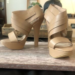 Justfab beige heels